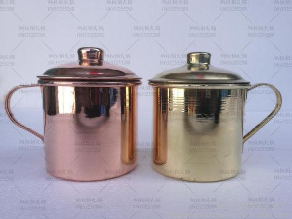 炳权 纯铜水杯 加厚纯紫铜黄铜水杯