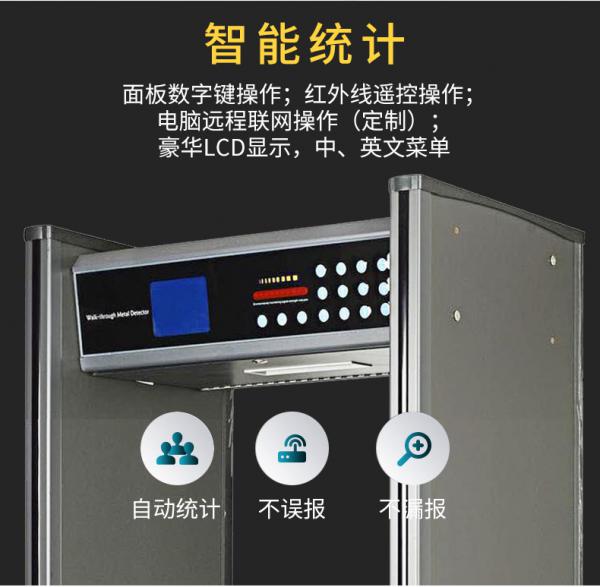 TC-900D幼儿园智能红外测体温安检门 多区通过式金属探测器安检门