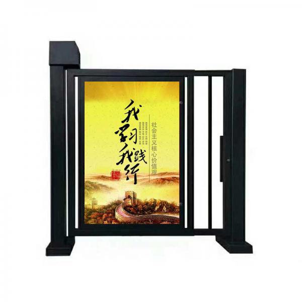 小区人行通道门,铁艺自动平开门,小区刷卡门禁,电动铁艺平移门,广元人行通道门厂家