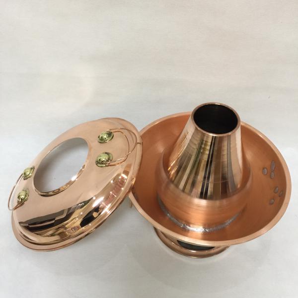 贵言诚 铜火锅紫铜加厚纯手工制作厂家批发定做紫铜木炭铜火锅老北京铜火锅
