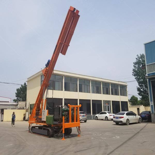         全液压光伏打桩机 植树挖坑机电线杆钻孔机 轮式地基打桩机