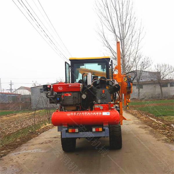   方桩小型护栏打桩机  装载式液压打桩机 路面护栏打桩机