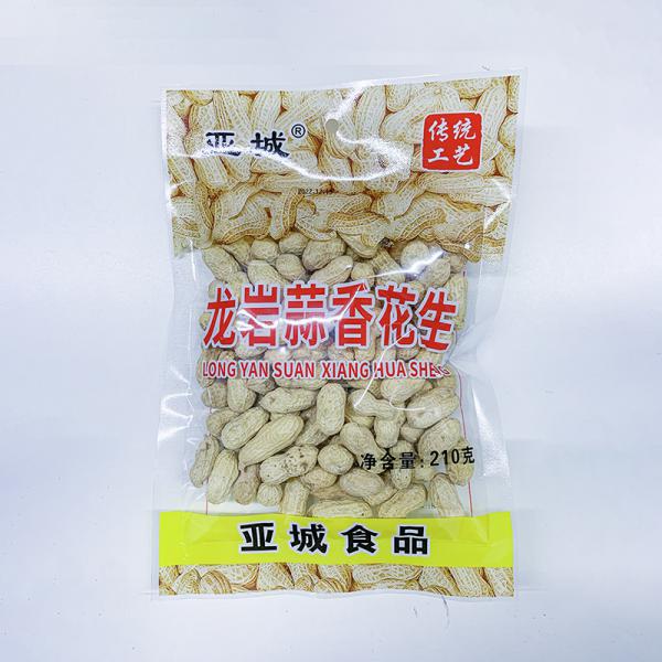 福建龙岩特产亚城 210g 五香口味袋装带壳花生 坚果炒货批发